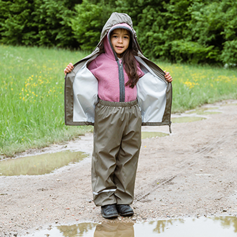 Wasserdichtes Outfit: Wollwalk und Regenbekleidung