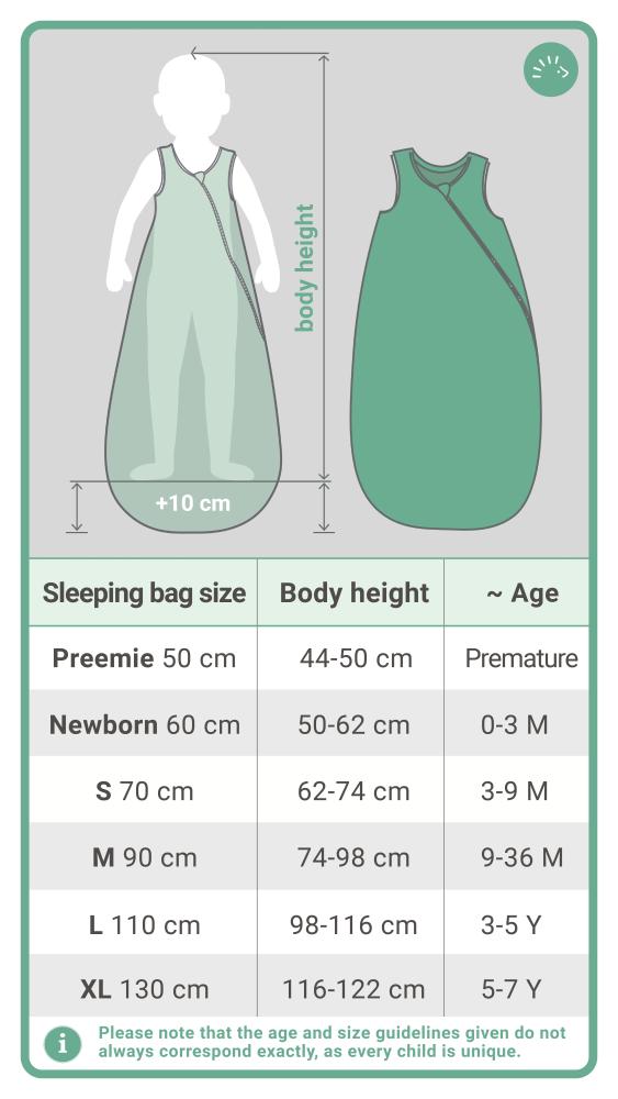 Sleeping bag size