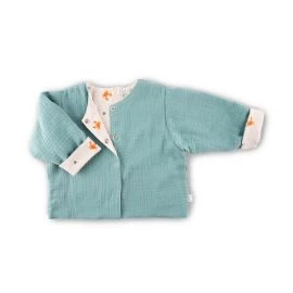 Gefütterte Wendejacke Musselin GOTS/Single Jersey