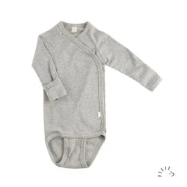 Langarm Wickelbody aus Baumwolle