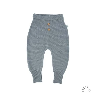 Pants style CRAWLERS knitted organic wool