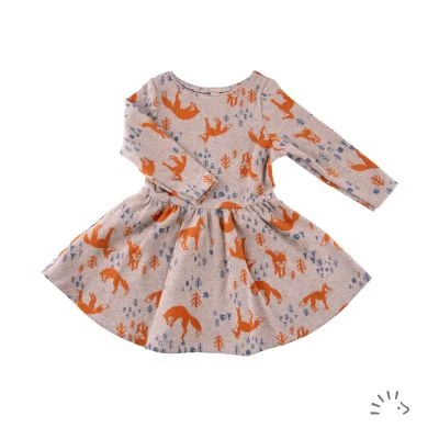 Long-Sleeve Dress Jacquard Knit