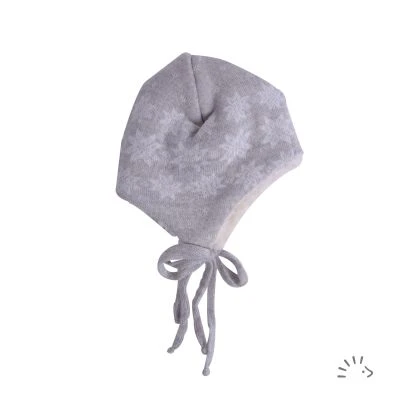 Gestrickte Mütze Wolle mit Teddyplüschfutter