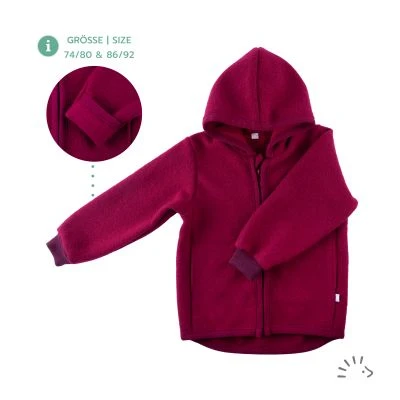 Kapuzenjacke aus Wollwalk