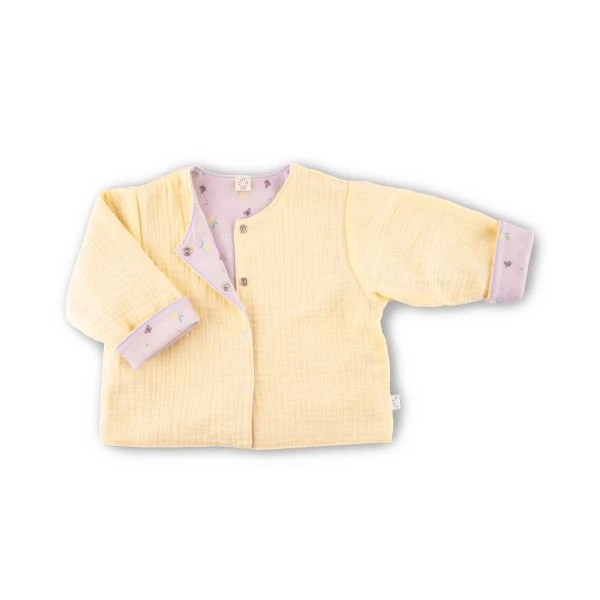 Gefütterte Wendejacke Musselin GOTS/Single Jersey