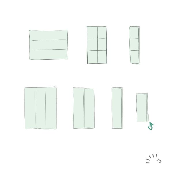 5x Prefold kbA Baumwolle GOTS