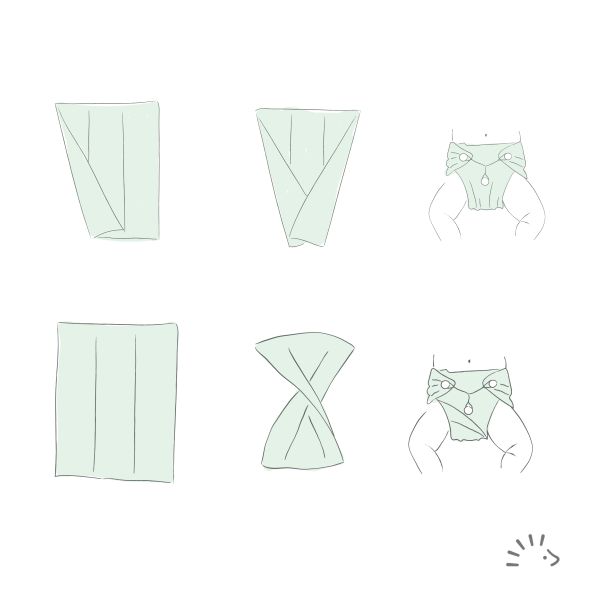 5x Prefold kbA Baumwolle GOTS