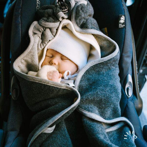 Fußsack für Autositz Wollfleece