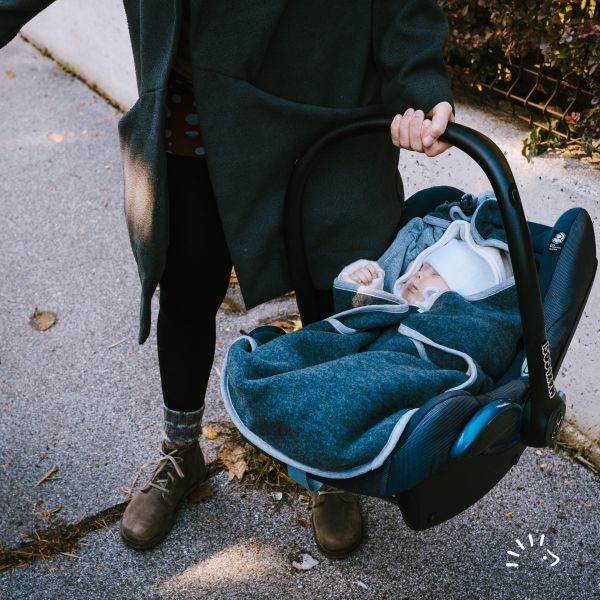 Fußsack für Autositz Wollfleece