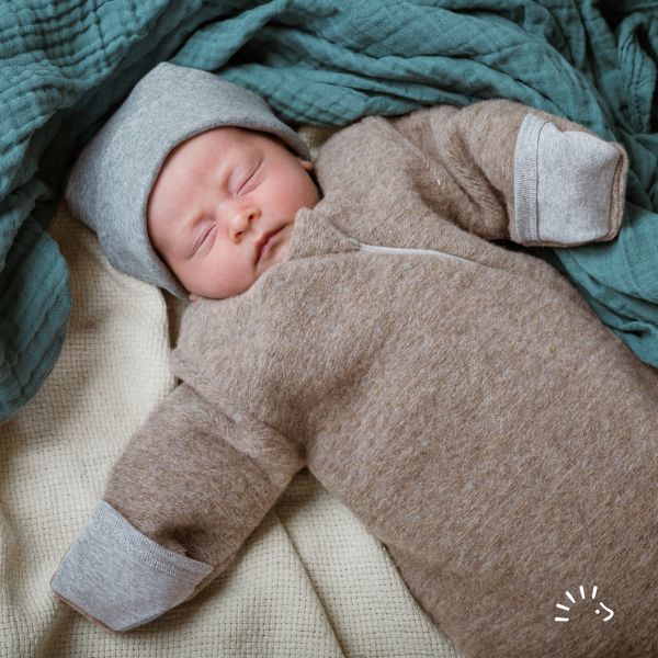 Schlafsack Newborn 1/1 Baumwollfleece