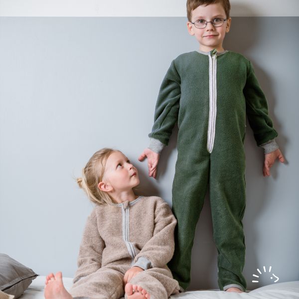 Schlafoverall Baumwollfleece