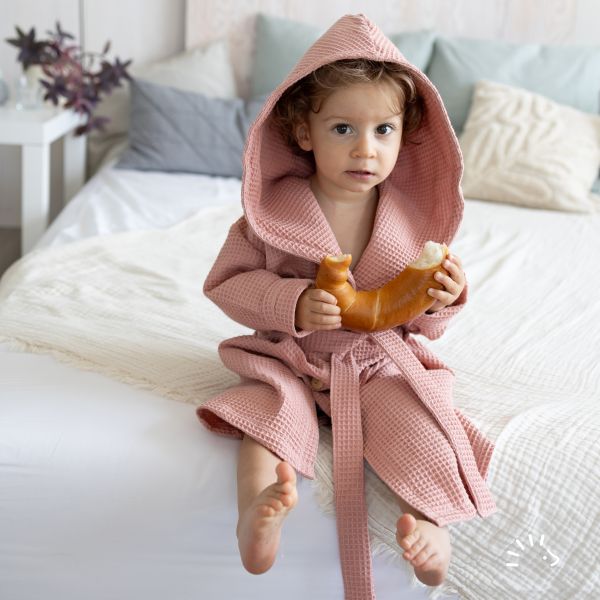 Bademantel Woven Waffle GOTS