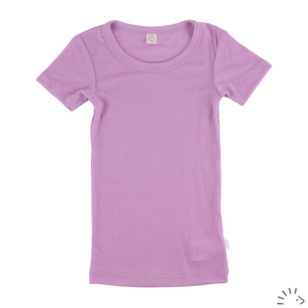 Kurzarm Unterhemd aus Wolle-Seide