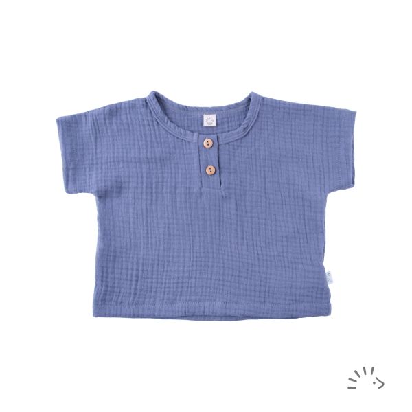 Kurzarmshirt Musselin GOTS