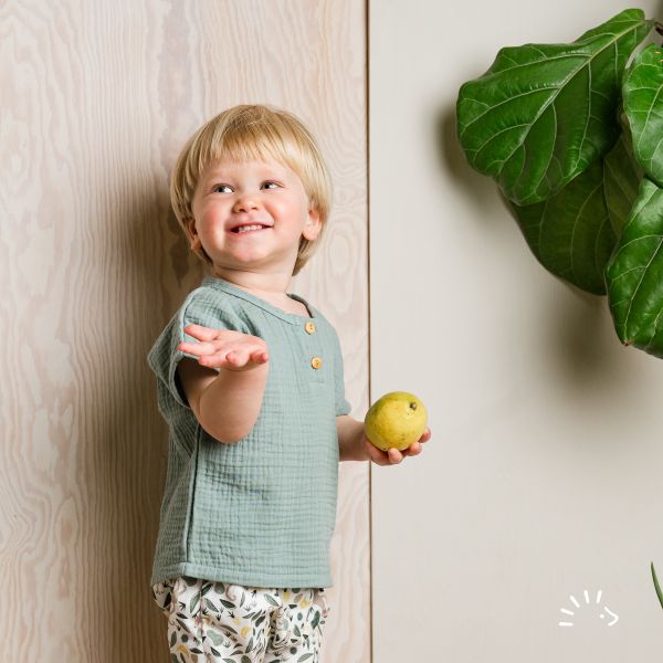 Kurzarmshirt Musselin GOTS