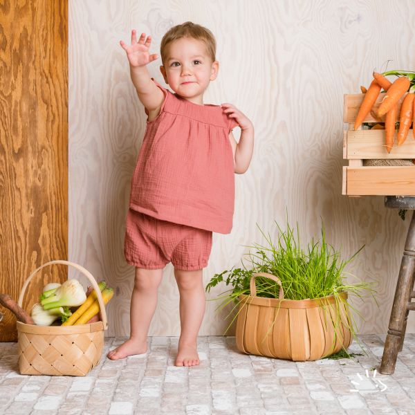 Shirt mit Rüschen Musselin GOTS