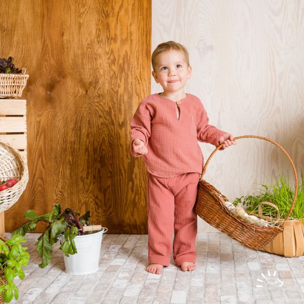 Hose mit Umschlag Musseline GOTS