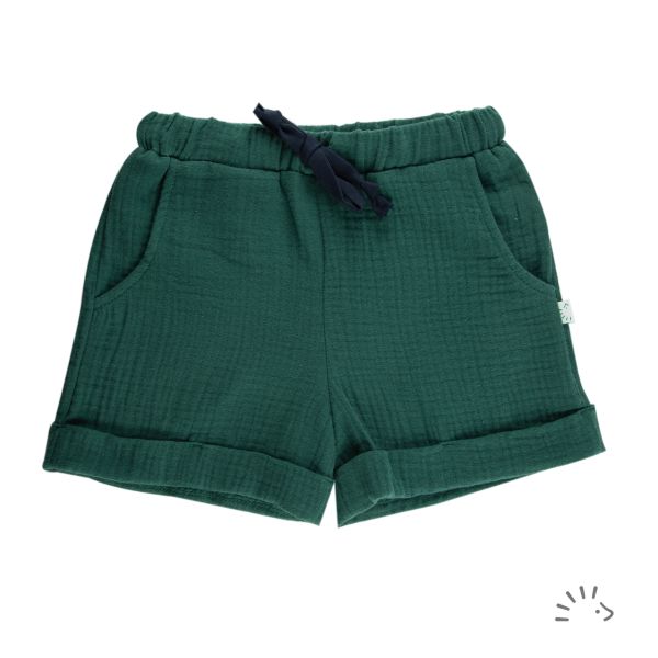 Musselin Shorts mit Krempe