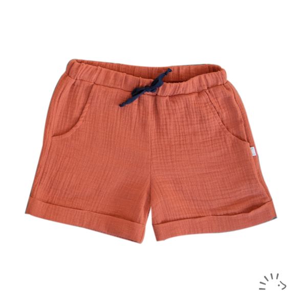 Musselin Shorts mit Krempe