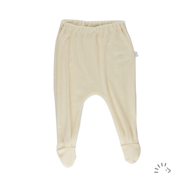 Strampelhose Feinripp Wolle GOTS