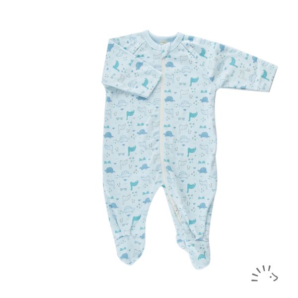 Overall mit Zipp Feinripp