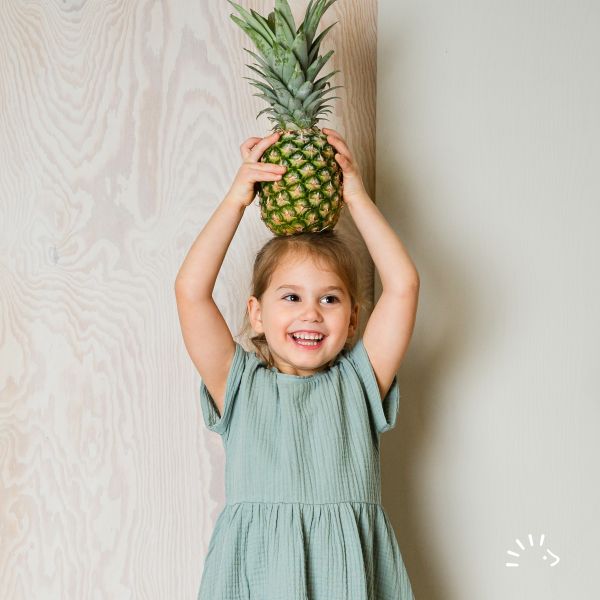 Kurzarmkleid Musselin GOTS