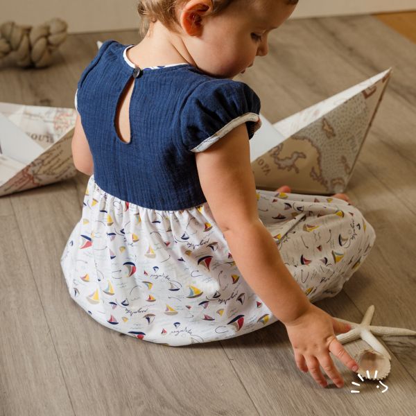 Kleid mit Puffärmel Single Jersey GOTS