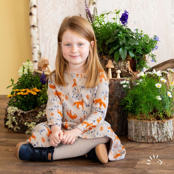 Kleid Langarm Interlock GOTS