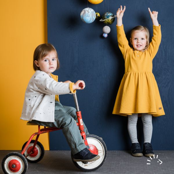 Kleid Langarm Miniwaffle GOTS