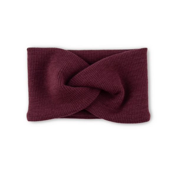 Stirnband mit Knoten Wollstrick GOTS