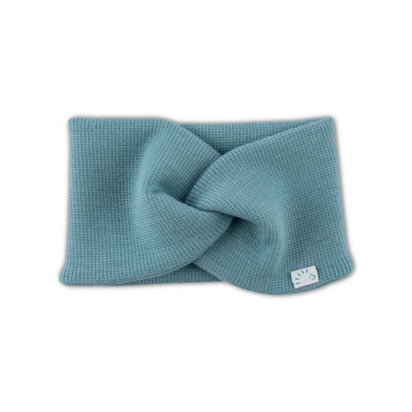 Stirnband mit Knoten Wollstrick GOTS