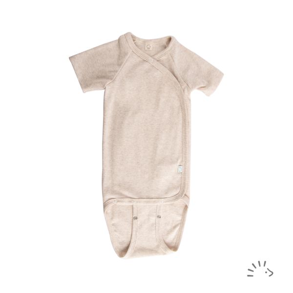 Wickelbody 1/2  Feinripp GOTS