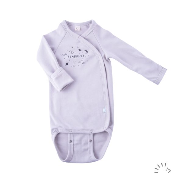 Langarm Wickelbody aus Baumwolle