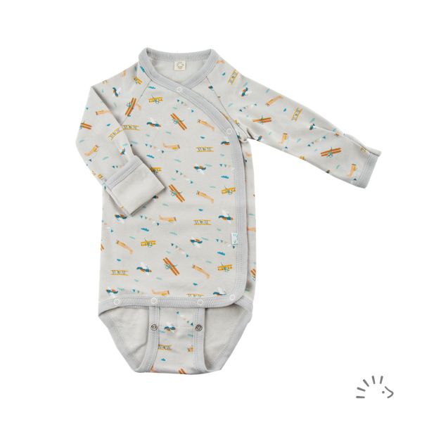 Wickelbody 1/1  Feinripp GOTS