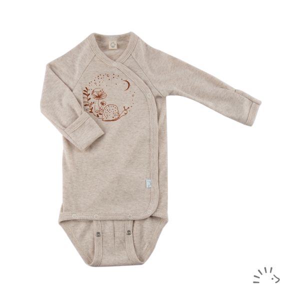 Langarm Wickelbody aus Baumwolle