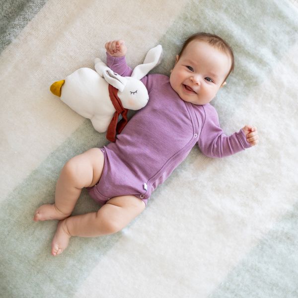 Wickelbody langarm Wolle-Seide GOTS