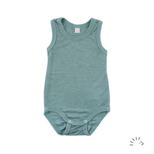 Body ärmellos Wolle-Seide GOTS