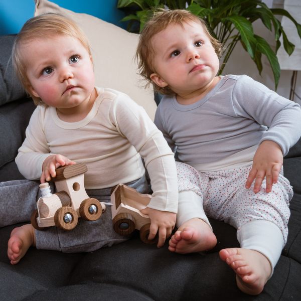 Langarm Body aus Wolle-Seide 