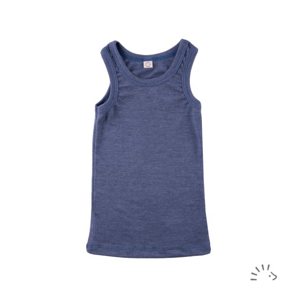 Unterhemd ärmellos Wolle-Seide GOTS