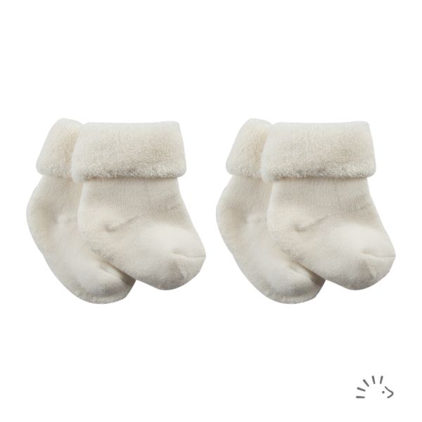 2 Paar Babysöckchen Baumwolle-Elasthan GOTS