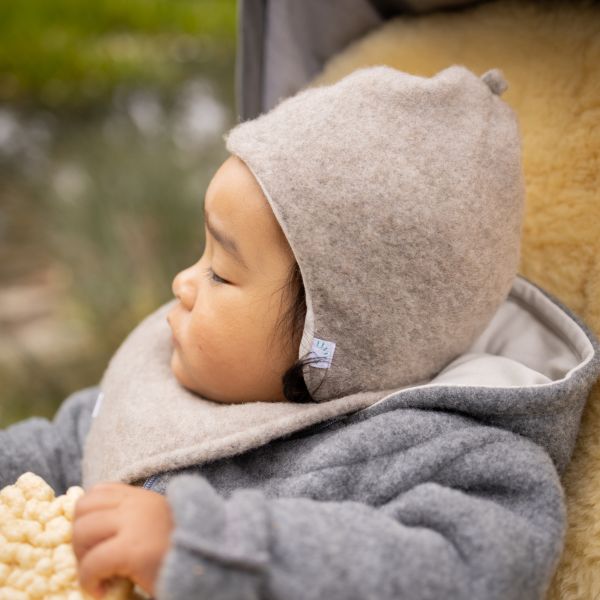 Bindemütze Wollfleece GOTS