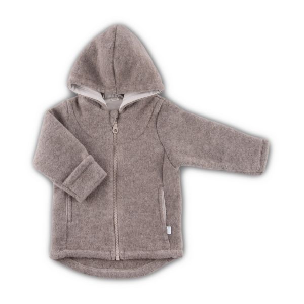 Jacke mit Kapuze Wollfleece GOTS