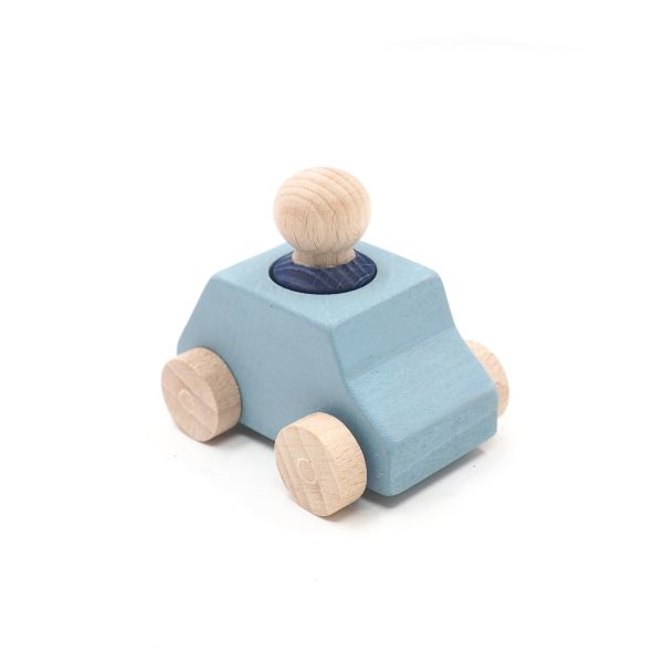 Wooden car with blue figure 121312