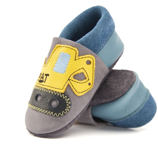 Lederhausschuhe Bagger 024-815