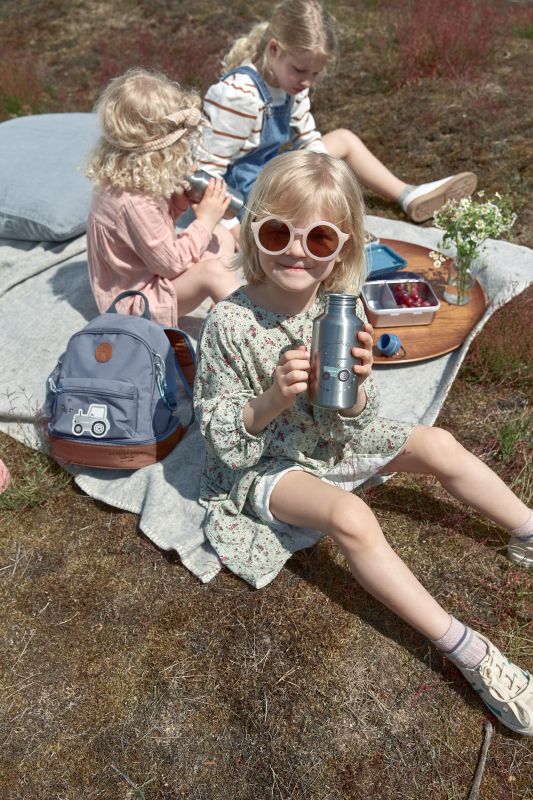 Trinkflasche Edelstahl (2 Aufsätze)