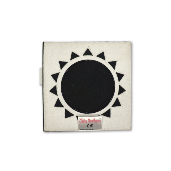 Filzbuch/Leporello schwarz/weiß