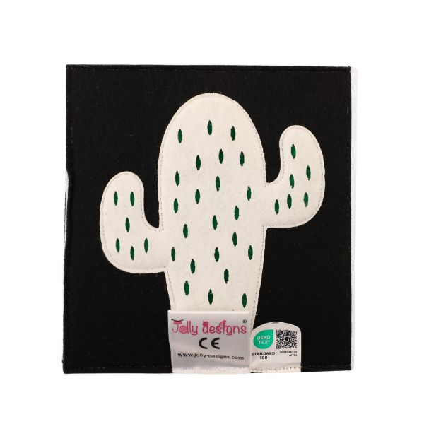 Filzbuch/Kaktus schwarz/weiß