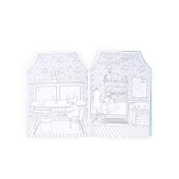 Malbuch/Haus mit Sticker