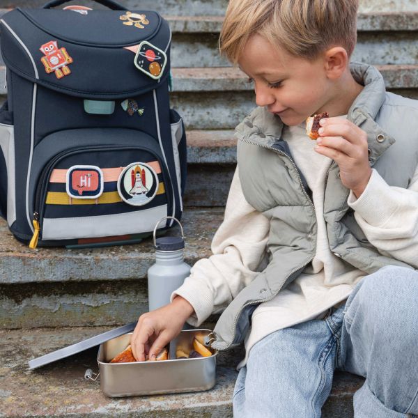 Lunchbox Stainless Steel dark blue/light blue