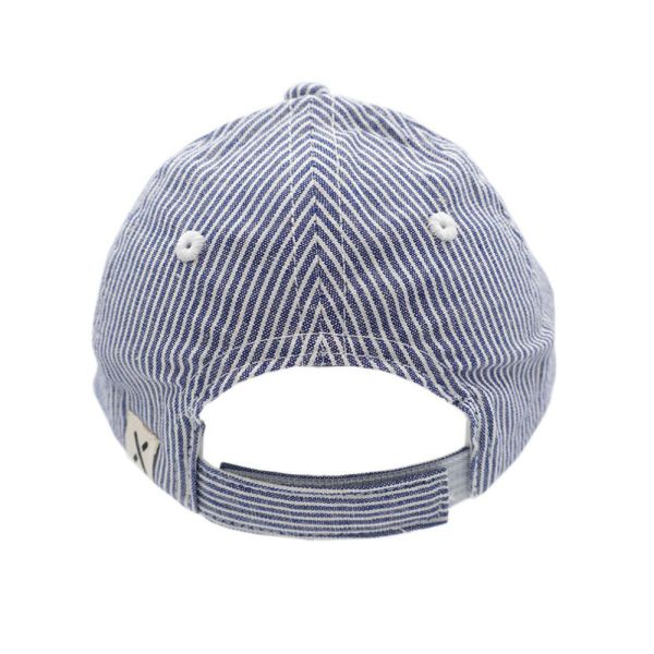 Boy-Cap blau/weiß gestreift mit Anker